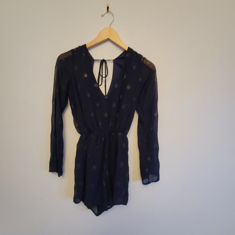 Varga Blue Constellation Romper Size Small